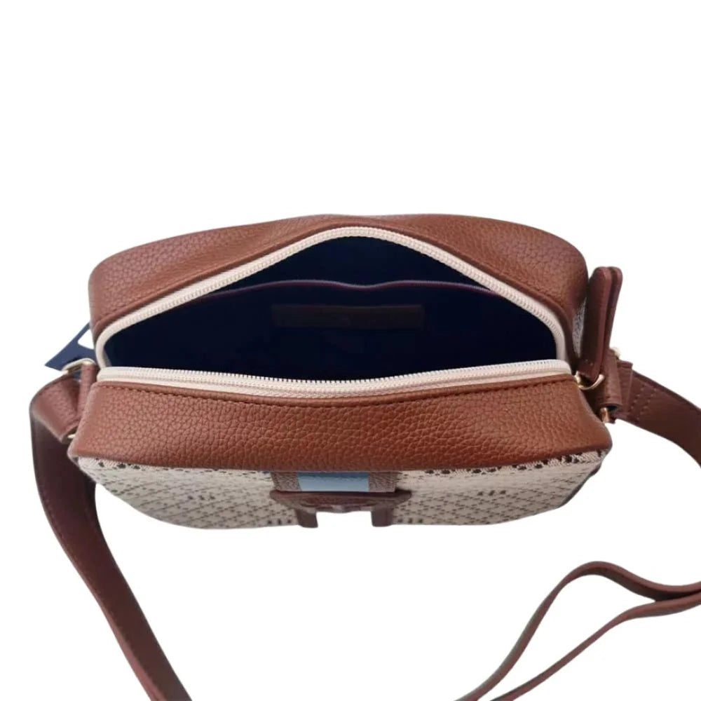 Tommy Hilfiger Iconic Monogram Camera Crossbody Bag - BEGTAN - Beige/ Tan