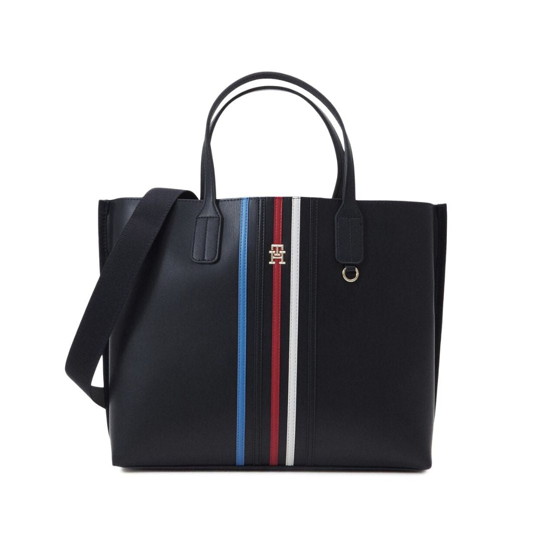 Tommy Hilfiger Iconic Tommy Satchel Corp Bag AW0AW16409-BLK - Black