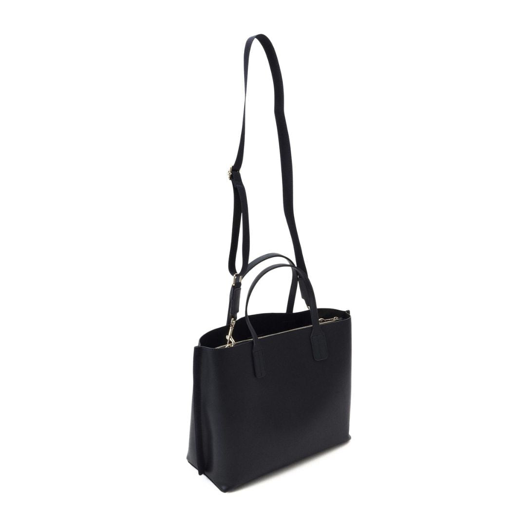 Tommy Hilfiger Iconic Tommy Satchel Corp Bag AW0AW16409-BLK - Black