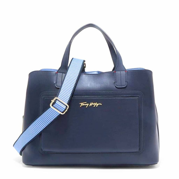 Tommy Hilfiger Iconic Satchel Smooth Grain PVC Women - Tommy Navy - Bags