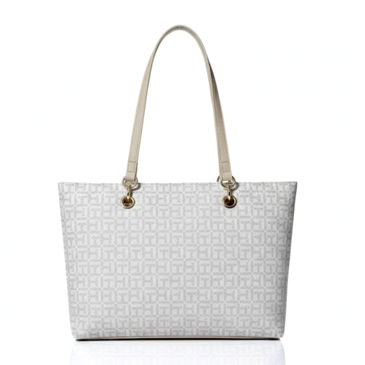 Tommy Hilfiger Jacquard Amelia Satchel Shoulder Bag women - BEGWHT - Beige-White