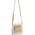 Tommy Hilfiger Jacquard Amelia Small Satchel Crossbody Bag - BEGWHT - Beige-White