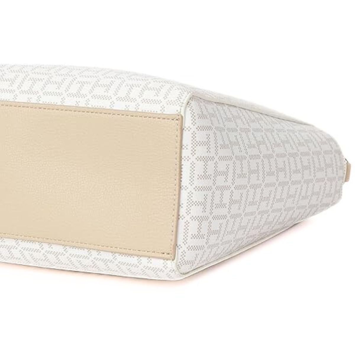 Tommy Hilfiger Jacquard Amelia Small Satchel Crossbody Bag - BEGWHT - Beige-White