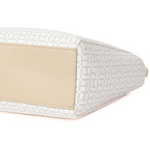 Tommy Hilfiger Jacquard Amelia Small Satchel Crossbody Bag - BEGWHT - Beige-White
