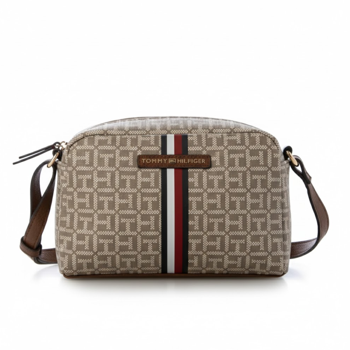 Tommy Hilfiger Jacquard crossbody Bag women - BEGBRN - Beige-Brown
