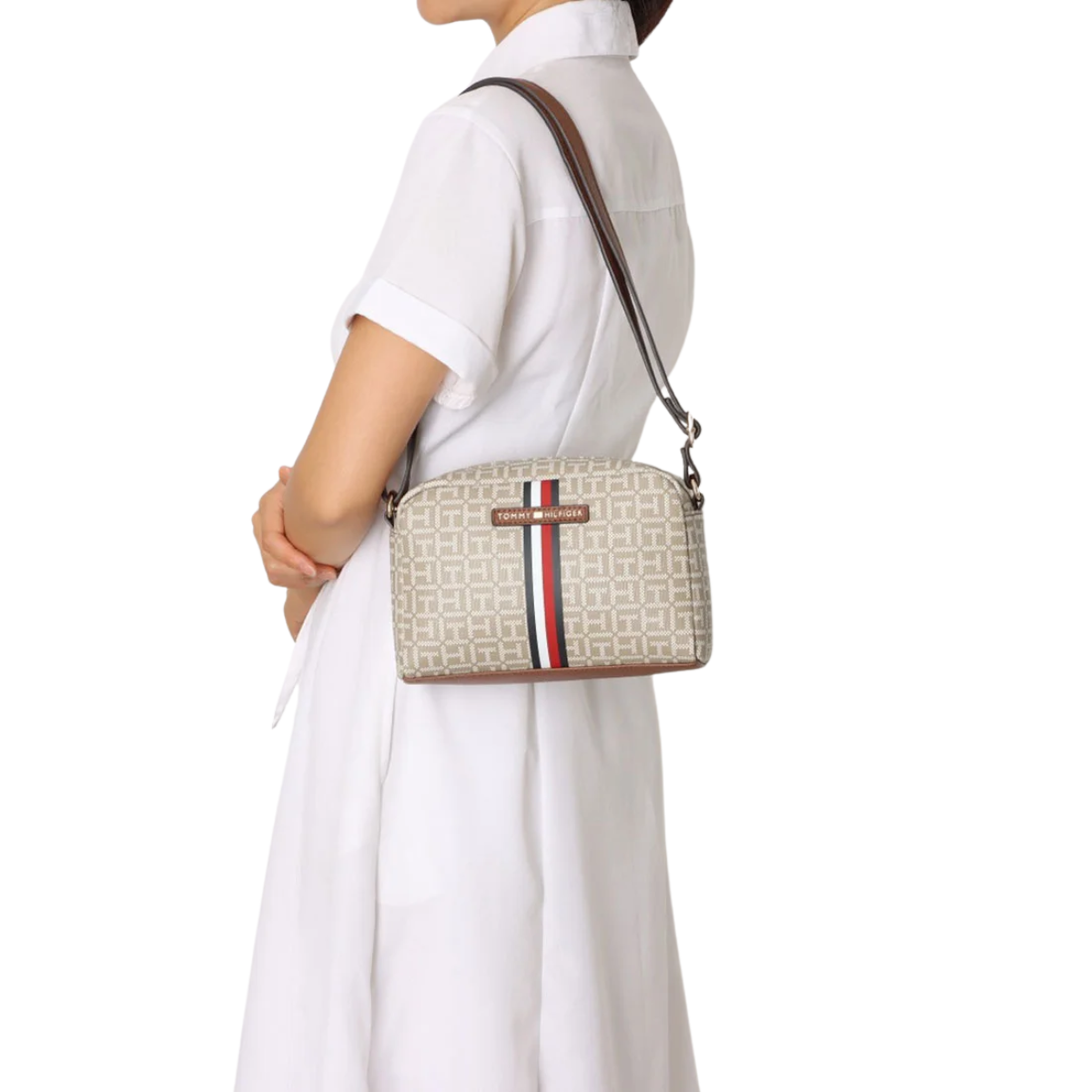 Tommy Hilfiger Jacquard crossbody Bag women - BEGBRN - Beige-Brown