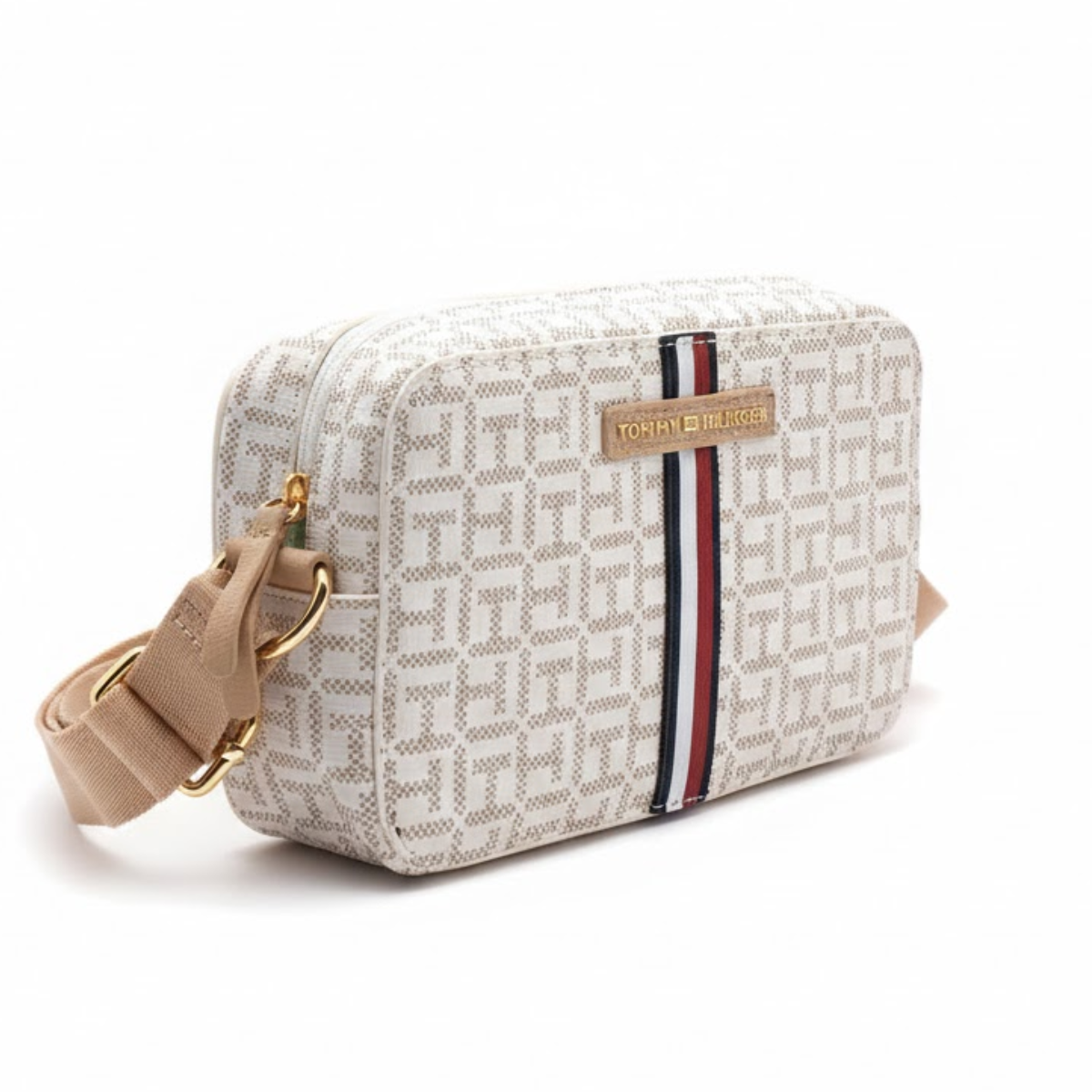 Tommy Hilfiger Jacquard crossbody Bag women - BEGWHT - White-Beige