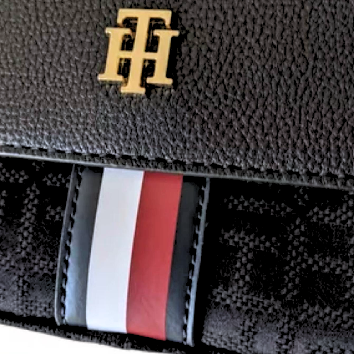 Tommy Hilfiger Jacquard Flap crossbody Bag women - BLK - White