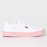 Tommy Hilfiger Jeans Cool ESS Leather Sneaker Women - WHTPNK - Shoes