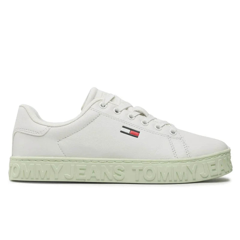 Tommy Hilfiger Jeans Cool ESS Leather Sneaker Women - WHYGRN - Shoes