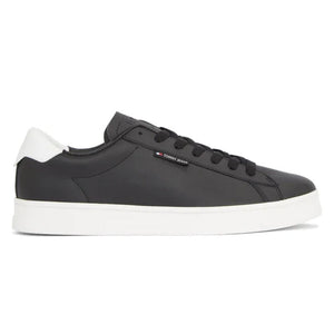 Tommy Hilfiger Jeans Leather Low Cupsole EM0EM01374-BLK - Black / 42