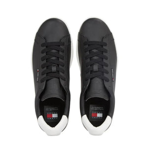 Tommy Hilfiger Jeans Leather Low Cupsole EM0EM01374-BLK - Black / 42