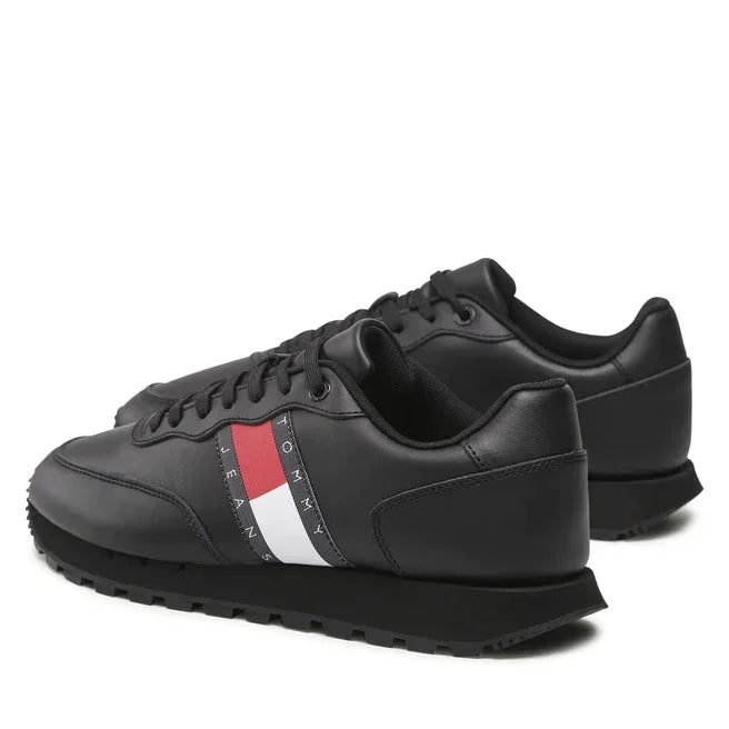 Tommy Hilfiger Jeans Leather Runner ESS Men EM0EM00898-BLK - Shoes