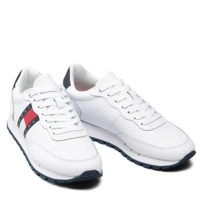 Tommy Hilfiger Jeans Leather Runner ESS Men EM0EM00898-WHT - Shoes