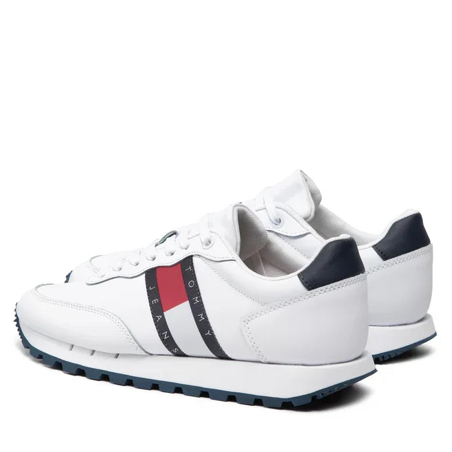 Tommy Hilfiger Jeans Leather Runner ESS Men EM0EM00898-WHT - Shoes