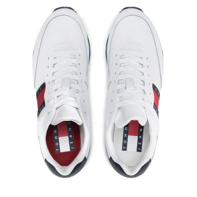 Tommy Hilfiger Jeans Leather Runner ESS Men EM0EM00898-WHT - Shoes