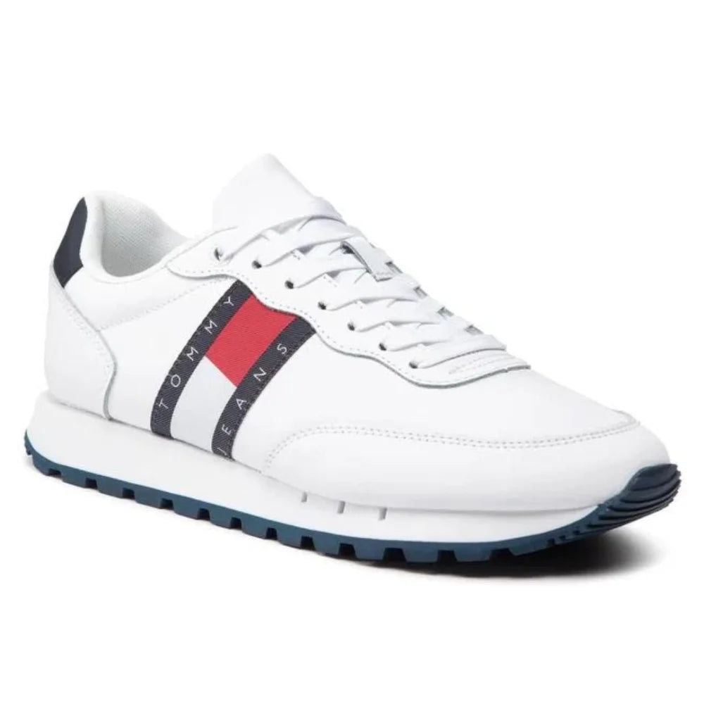 Tommy Hilfiger Jeans Leather Runner ESS Men EM0EM00898-WHT - Shoes