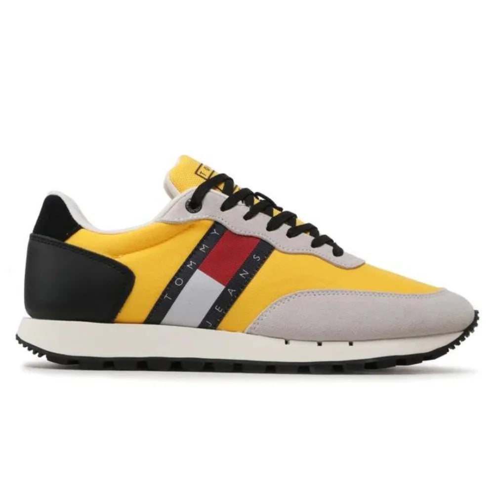 Tommy Hilfiger Jeans Leather Runner ESS Men EM0EM01136-YEL - Yellow / 40 / D - Medium - Shoes
