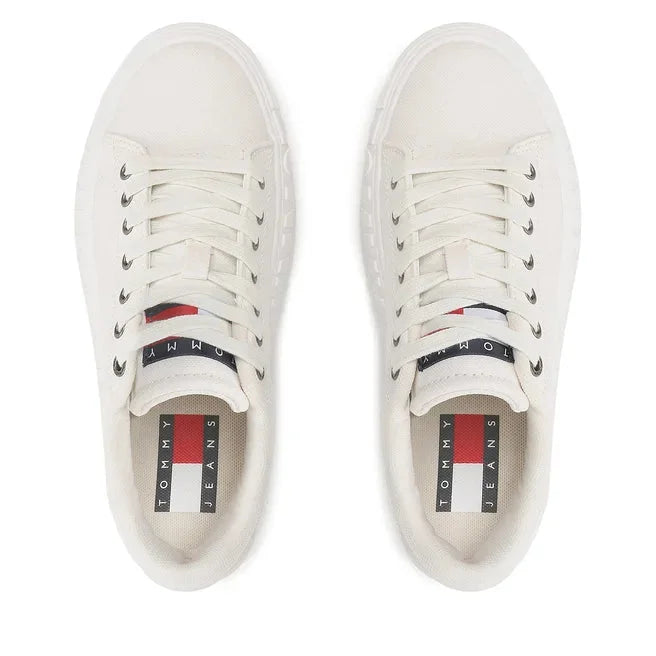 Tommy Hilfiger Jeans New Cupsole Canvas Sneaker Women - OFFWHT - Shoes