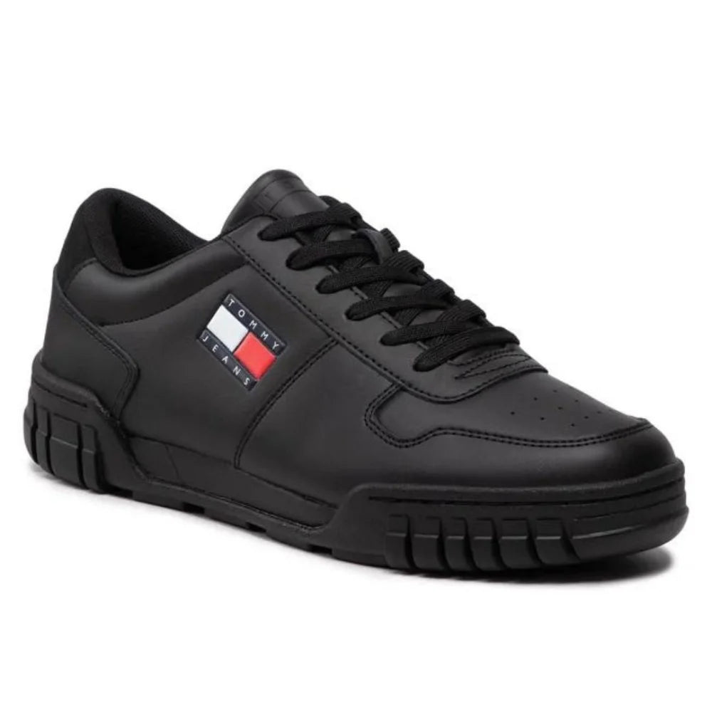 Tommy Hilfiger Jeans Retro Leather Cupsole ESS Men EM0EM01068-BLK - Shoes