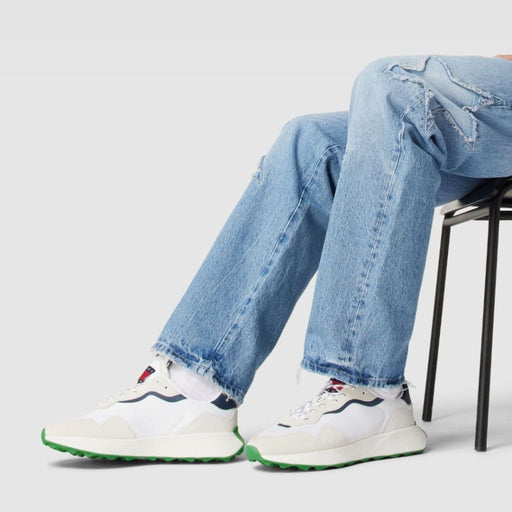 Tommy Hilfiger Jeans Runner Outsole Sneakers Men EM0EM01176-WHTGRN - Shoes