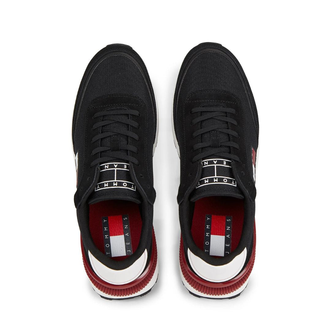 Tommy Hilfiger Jeans TJM Technical Runner Sneakers EM0EM02275-BLKRED