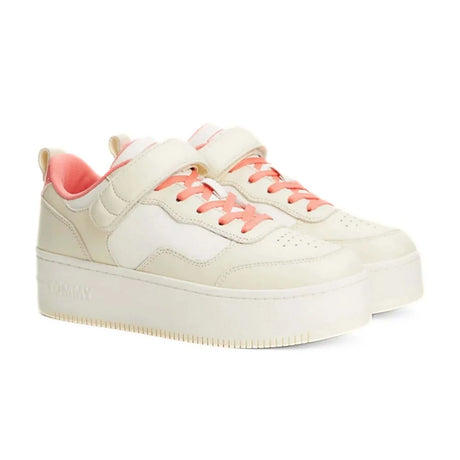 Tommy Hilfiger Jeans TJW Flatform Velcro Trainers Women’s - OFFWHTPNK