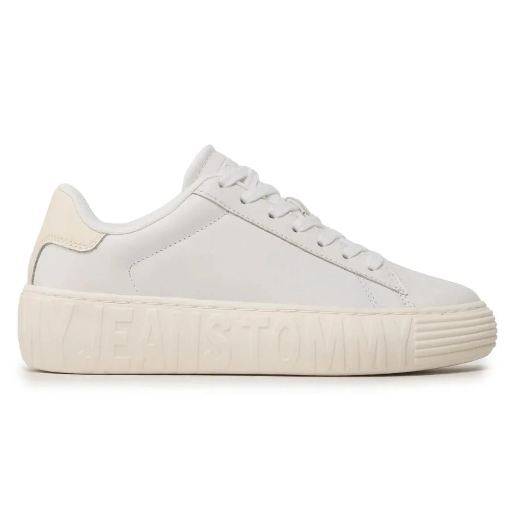 Tommy Hilfiger Jeans Tjw New Cupsole Leather Lc Sneaker Women EN0EN02212-BEG - Beige / 36