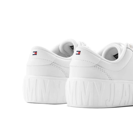 Tommy Hilfiger Jeans Tjw New Cupsole Leather Sneakers Women-WHT