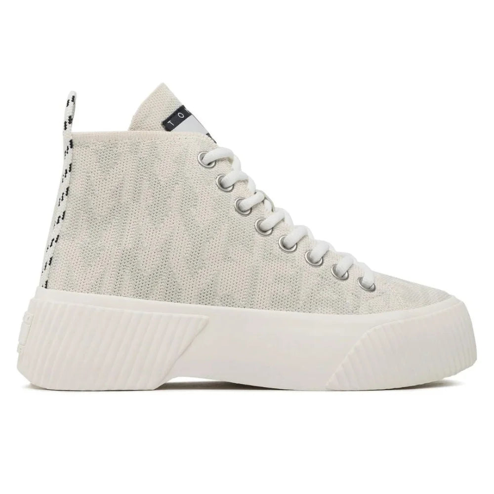 Tommy Hilfiger Jeans VULC Knitted MC Sneakers Women - BEG - Shoes