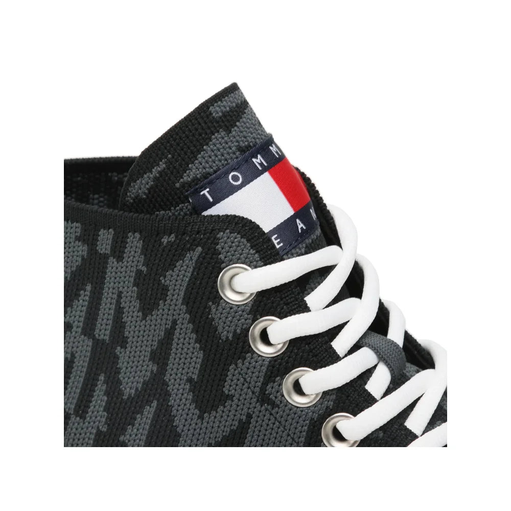 Tommy Hilfiger Jeans VULC Knitted MC Sneakers Women - BLK - Shoes