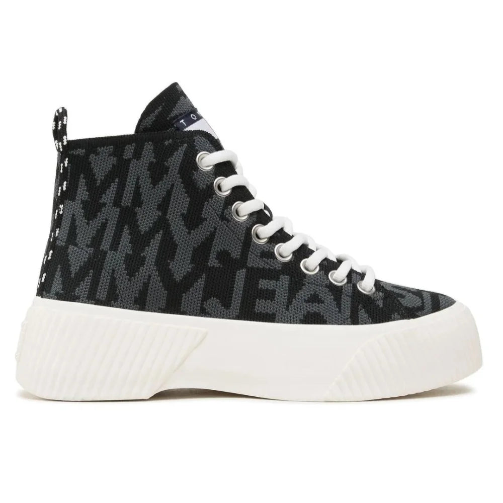Tommy Hilfiger Jeans VULC Knitted MC Sneakers Women - BLK - Shoes