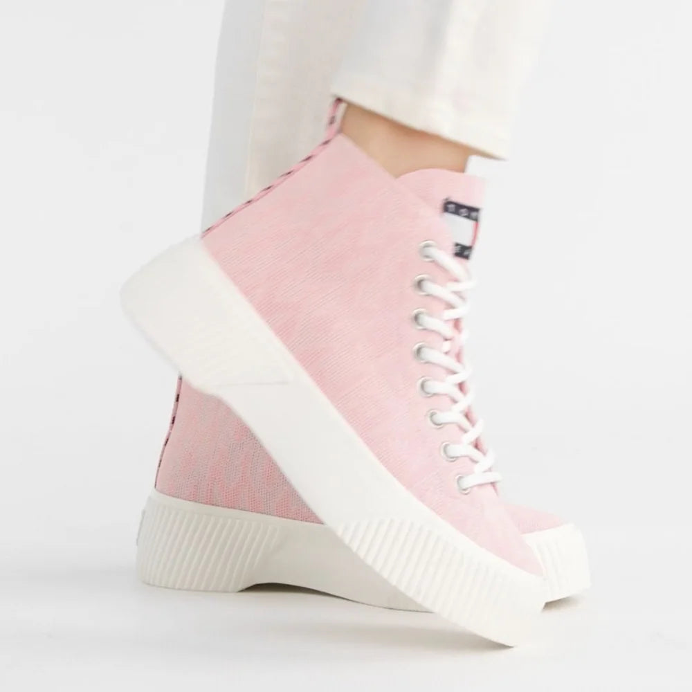 Tommy Hilfiger Jeans VULC Knitted MC Sneakers Women - PNK - Shoes