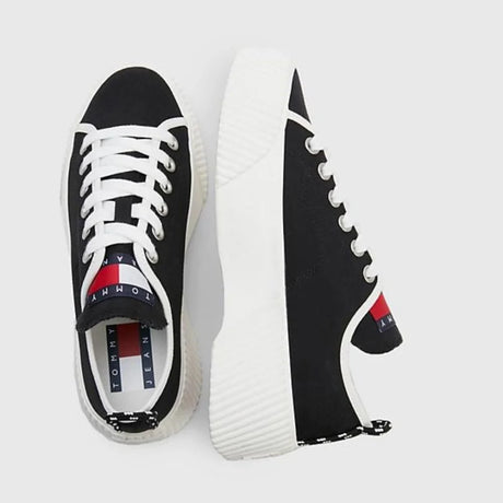 Tommy Hilfiger Jeans VULC Platform Canvas LC Sneakers Women - BLK - Shoes