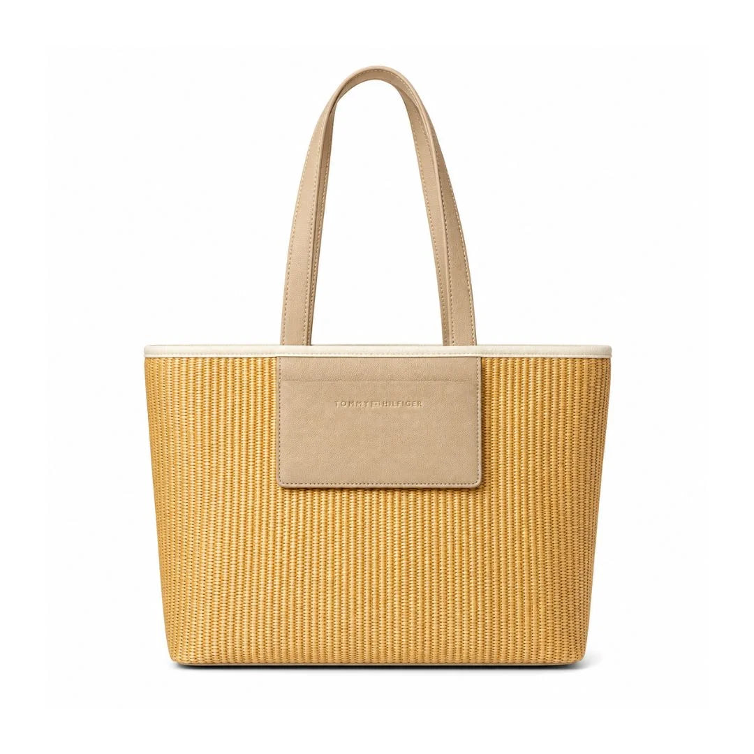Tommy Hilfiger Keaton II Straw Tote Women - BEG - Beige