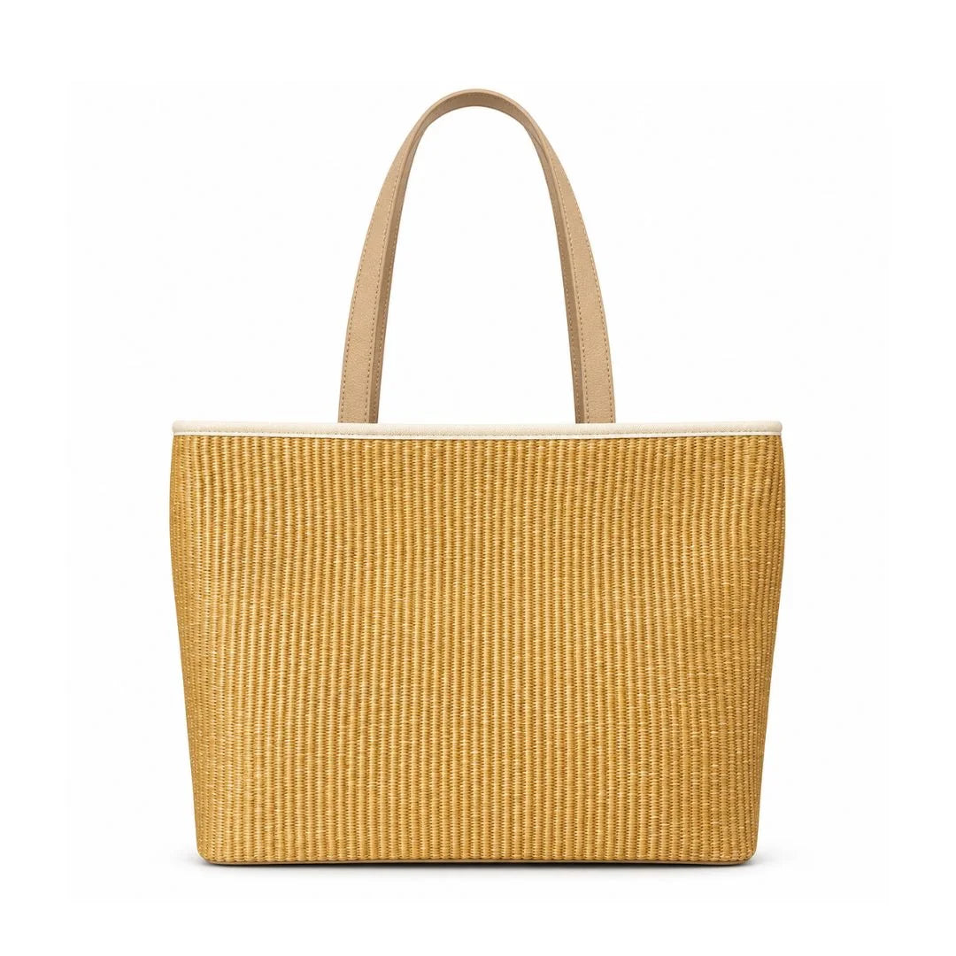 Tommy Hilfiger Keaton II Straw Tote Women - BEG - Beige