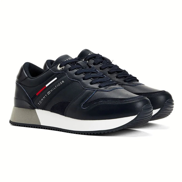 Tommy Hilfiger Leather Signature Cleat Trainers - NVY - 36 / Navy