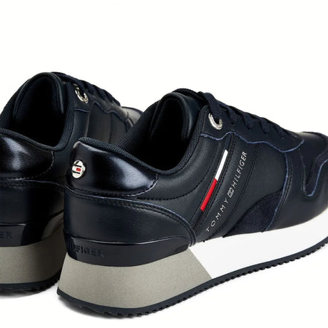 Tommy Hilfiger Leather Signature Cleat Trainers - NVY