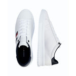 Tommy Hilfiger Leather Signature Tape Cupsole Trainers FM0FM04706-WHT