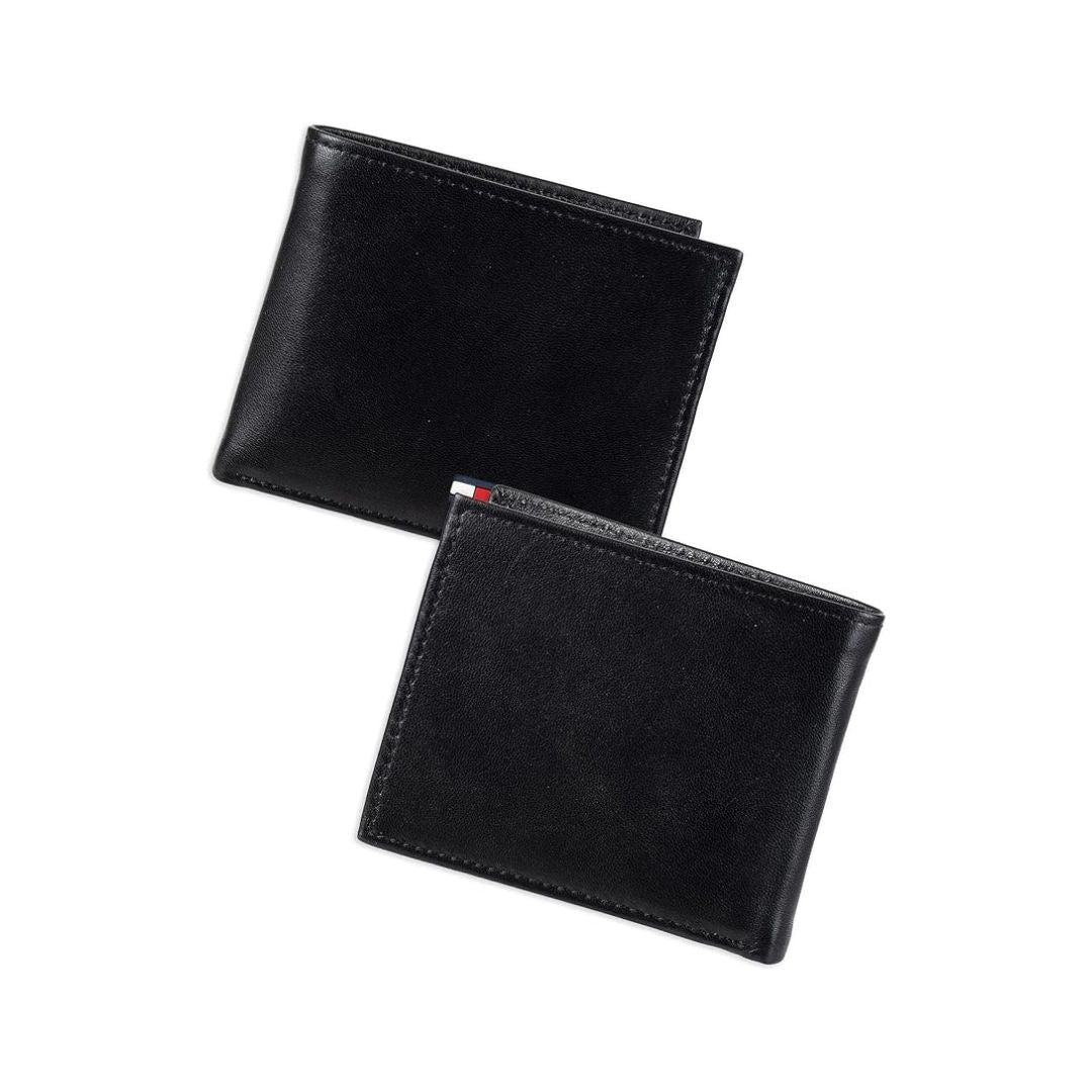 Tommy Hilfiger Leather Slim Bifold With Coin Pocket Men - BLK - Black