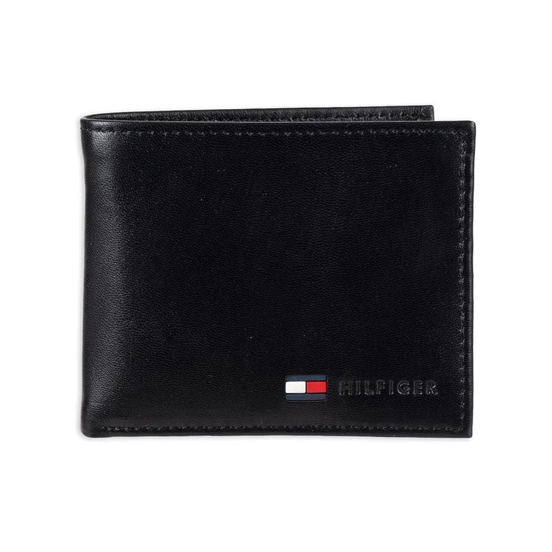 Tommy Hilfiger Leather Slim Bifold With Coin Pocket Men - BLK - Black