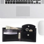 Tommy Hilfiger Leather Slim Bifold With Coin Pocket Men - BLK - Black