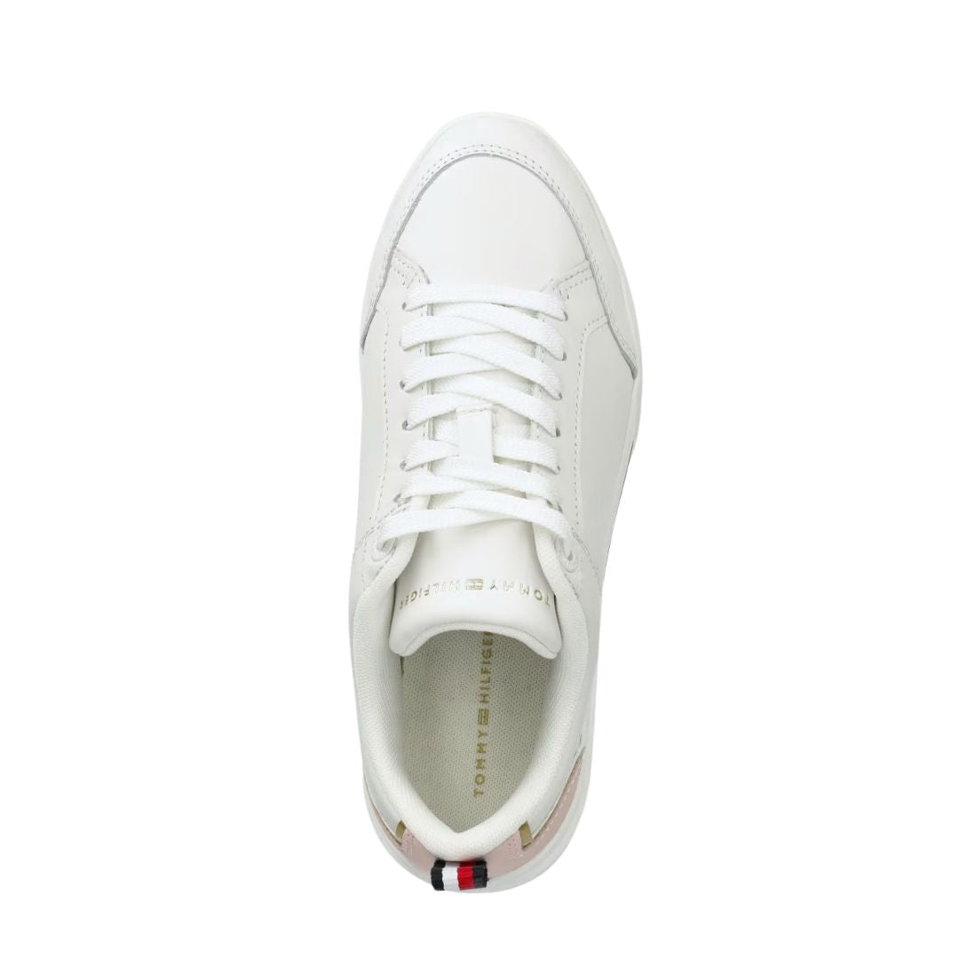 Tommy Hilfiger Leather Sporty Chic Court Sneaker FW0FW07814-WHT
