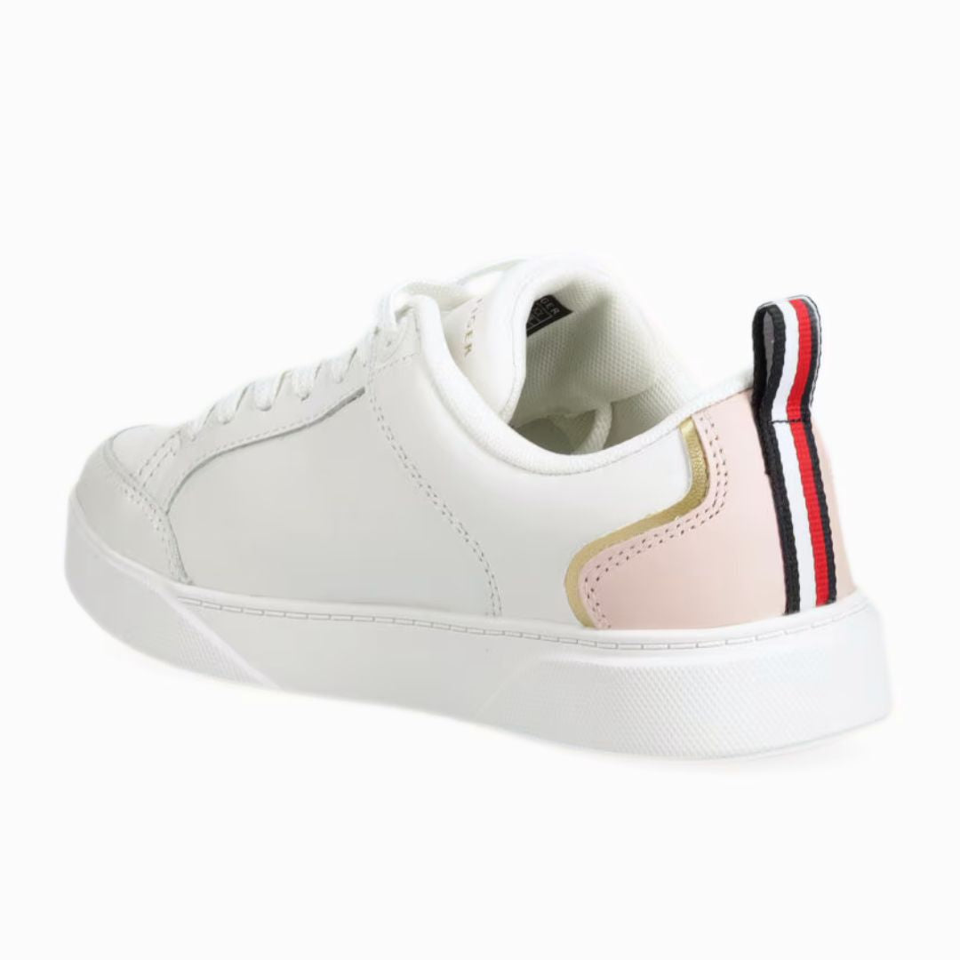 Tommy Hilfiger Leather Sporty Chic Court Sneaker FW0FW07814-WHT