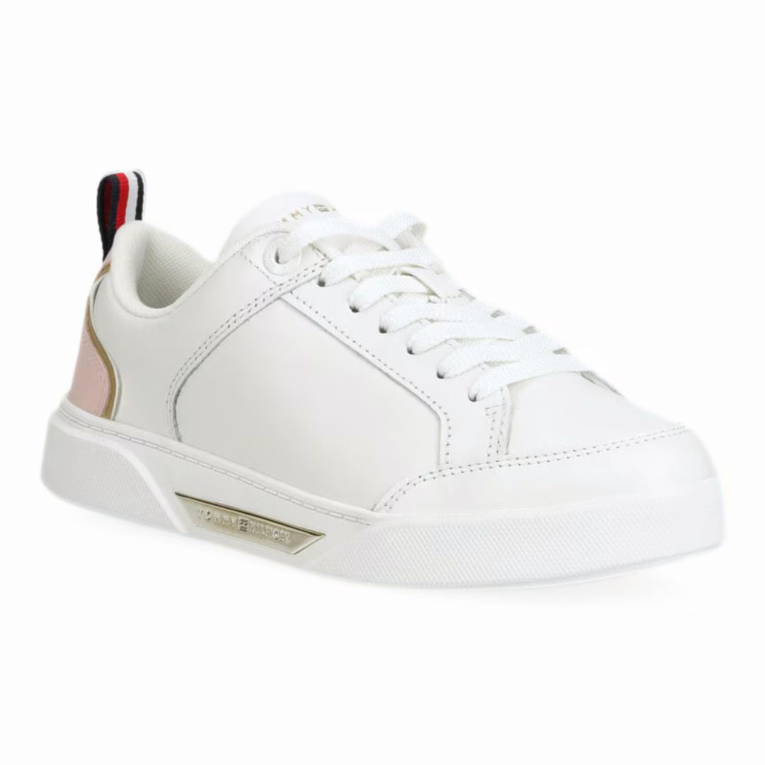 Tommy Hilfiger Leather Sporty Chic Court Sneaker FW0FW07814-WHT