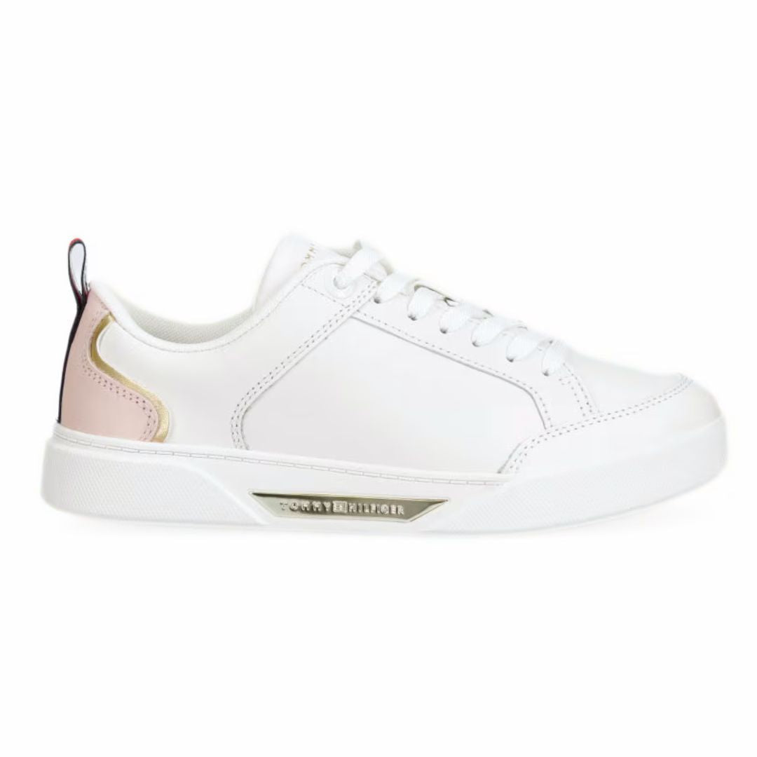 Tommy Hilfiger Leather Sporty Chic Court Sneaker FW0FW07814-WHT - White / 39