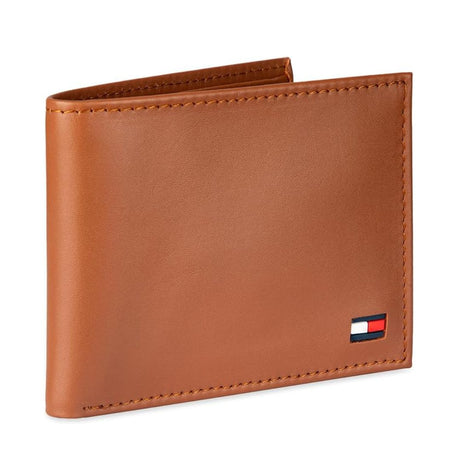 Tommy Hilfiger Leather Wallet Slim Bifold Men - TAN - Tan