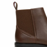 Tommy Hilfiger Leather Warm Lined Zip-Up Chelsea Boots Men - BRN