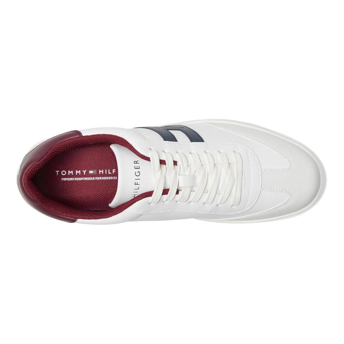 Tommy Hilfiger Lerge Sneakers Men - WHTBRG - White-Burgundy / 41