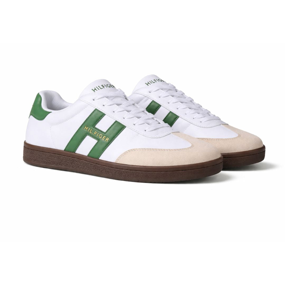 Tommy Hilfiger Lerge Sneakers Men - WHTGRN - White/ Green / 40